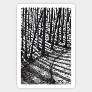 'Trees and Shadows' Sticker